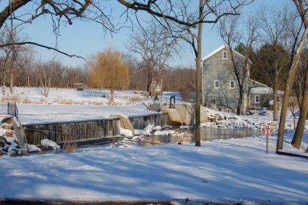 Beckman Mill in winter